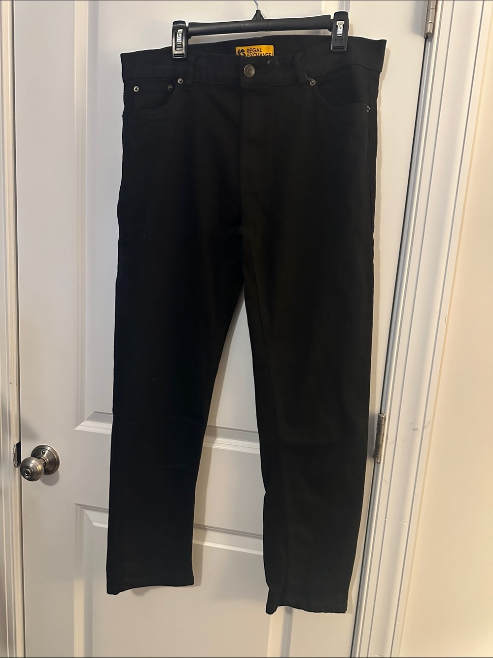 Regal Standard Slim-Straight Men's Jeans — Black 98%Cotton